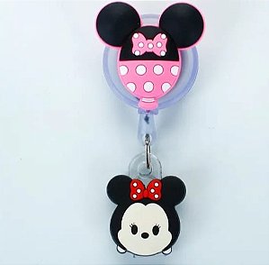 Porta Crachá Retrátil Minnie Baby